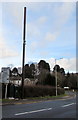 Vodafone telecoms mast and cabinets, Trecynon, Aberdare