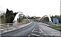 NU2311 : Bridge over River Aln on A1068 at Lesbury by Chris Morgan