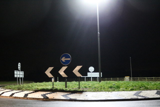 Roundabout on Bicester Road, Woodham