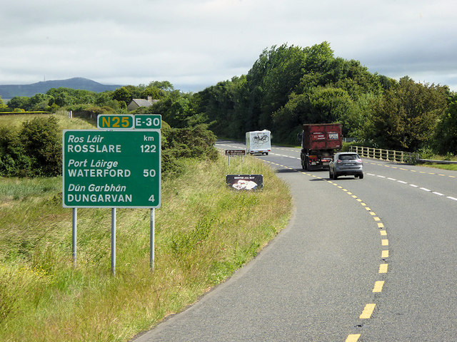 Northbound N25 towards Dungarvan