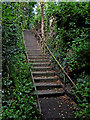 Footpath steps in Copthorne near Audlem, Cheshire