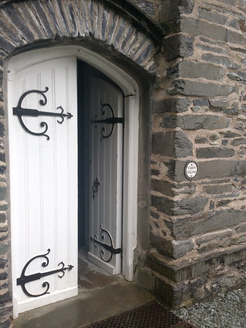 Coniston, St Andrew's Church, Door showing 1GL Bolt