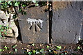 Benchmark on wall fronting #359 Chesterfield Road