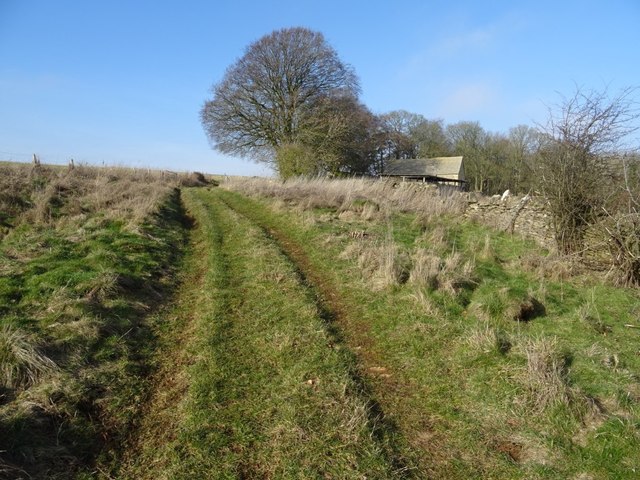 Track approaching Downs Barn