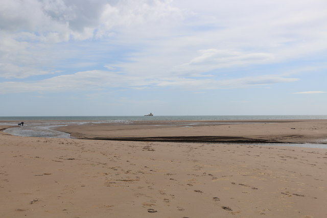 View of estuary toward the mouth of the River Lunan