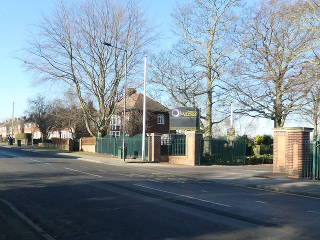Entrance to Outwood Academy, Windmill Balk Lane, Adwick