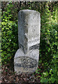 SY0295 : Old Milestone by the B3174 at Gribble Lane junction, Rockbeare parish by Alan Rosevear