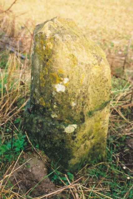 Old Milestone by the A40, west of Barrow Plantation, Asthal parish