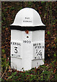 SD4889 : Old Milepost by Brigsteer Road, Brigsteer, Kendal parish by CF Smith