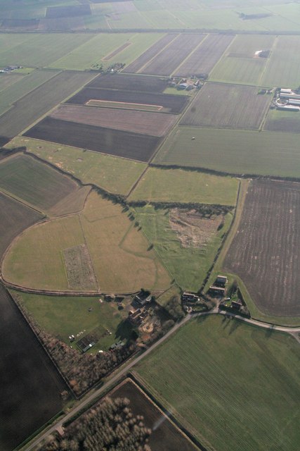 Site of Catley Abbey (Gilbertine) near Walcott: aerial 2019 (2)