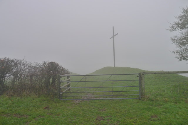 Cross at Rawlsbury Camp, Bulbarrow Hill