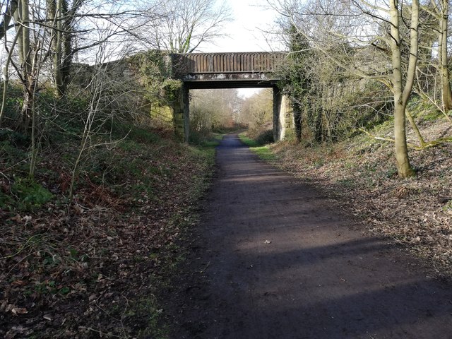 Bridge over Deerness Valley Railway Path near Broompark