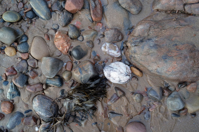 Pebbles on the beach, Scart Craig