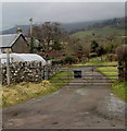 Gate across a path to Table Mountain near Crickhowell