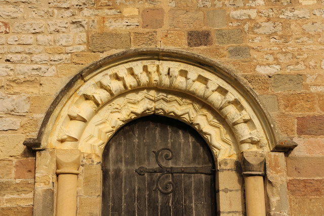 Romanesque door head