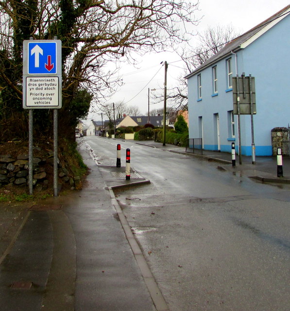 Traffic calming on St David's Road, Letterston