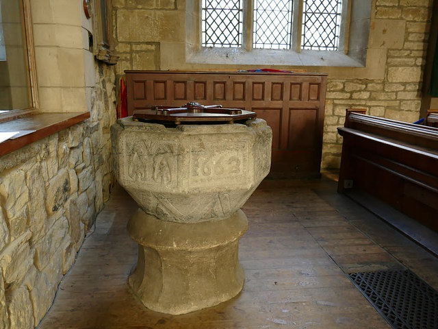 St Mary the Blessed Virgin, Luddenden - font
