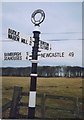 NU1633 : Direction Sign - Signpost at Glororum by I Davison