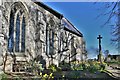 Costessey, St. Edmunds Church: Southern aspect and war memorial