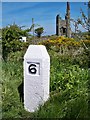 Old Milestone by the B3318, Boscastle Downs, St Just parish