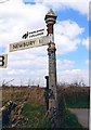 Direction Sign - Signpost at the east end of Charity Lane, Mells parish