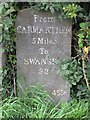 Old Milestone by the A48, Tir-eithin, Llangunnor parish