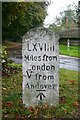 Old Milestone by Stanbury Road, Thruxton, Cholderton parish