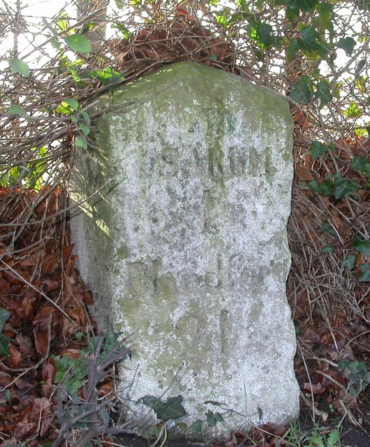 Old Milestone by the A354, Coombe Road, Britford parish