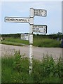 SW7728 : Old Direction Sign - Signpost by Durgan Cross, near Mawnan Smith by Milestone Society