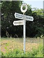 Old Direction Sign - Signpost by Wern crossroads, Weston Rhyn parish