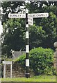 Old Direction Sign - Signpost by Red Leas Road, Cliver parish