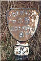 Old Milepost by the A697, Low Headley, south of Weldon Bridge