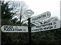 Old Direction Sign - Signpost by the B3143, Higher Waterston