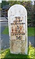 SK3715 : Old Milestone by leicester Road, Cornworthy, Ashby de la Zouch parish by A Rosevear