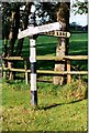 Old Direction Sign - Signpost by Small Lane, Mobberley parish