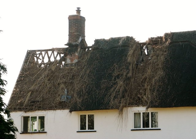 Whitehouse farmhouse - fire damaged roof