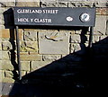 Bilingual name sign at the western end of Glebeland Street, Merthyr Tydfil