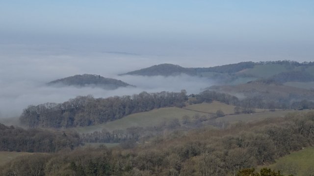 Mist below the Malvern Hills