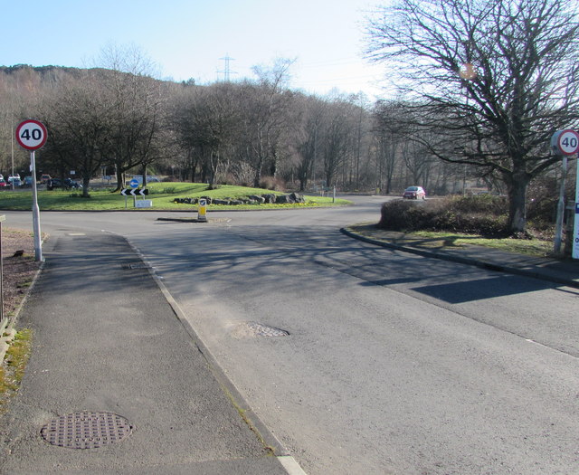 From 30 to 40 on the approach to the A4054 at the southern edge of Merthyr Tydfil