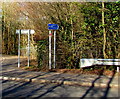 Taff Trail direction sign in Abercanaid Industrial Estate