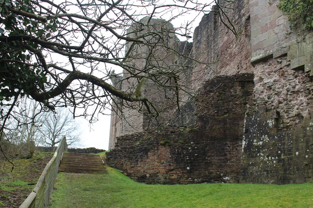 North east wall of Raglan Castle