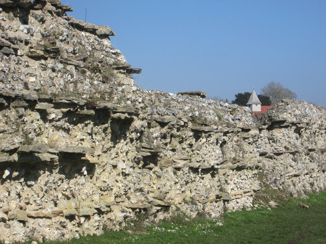 Glimpse of the church above the perimeter wall