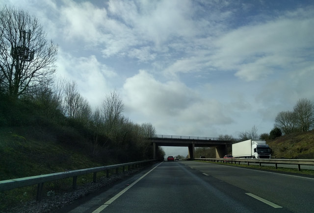 On the A38, near Goodstone, heading south-west