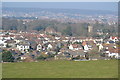 View over Uphill towards the church