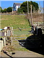 Two field gates in Bedlinog