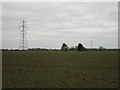 Power line and irrigation ponds