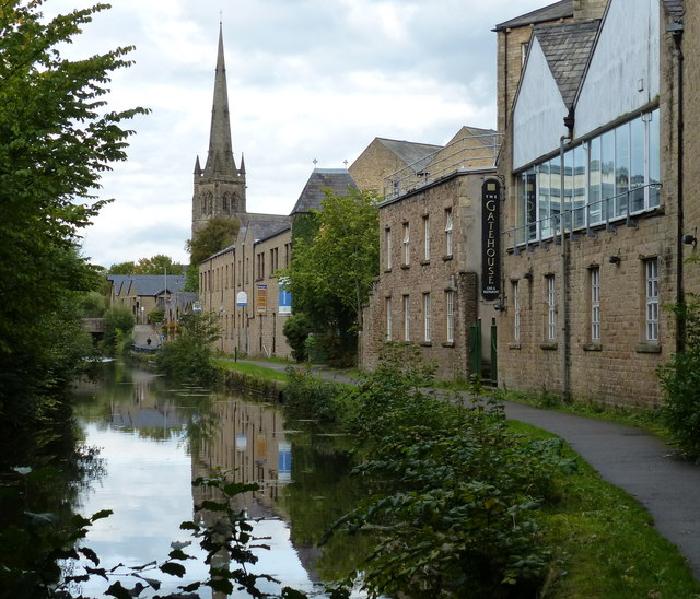 Lancaster Cathedral and canal
