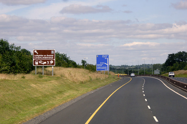 Northbound M9 near Leighlinbridge