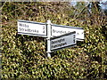 Signpost on Dennington Road