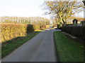 Hedge-lined Ings Lane at Highfield House